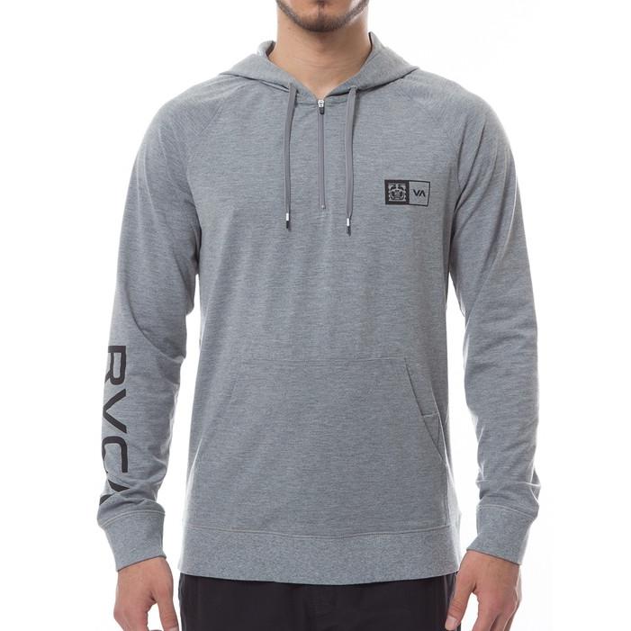 RVCA（ルーカ） ハーフジップ パーカー アッシュヘザーグレー スポーツ 