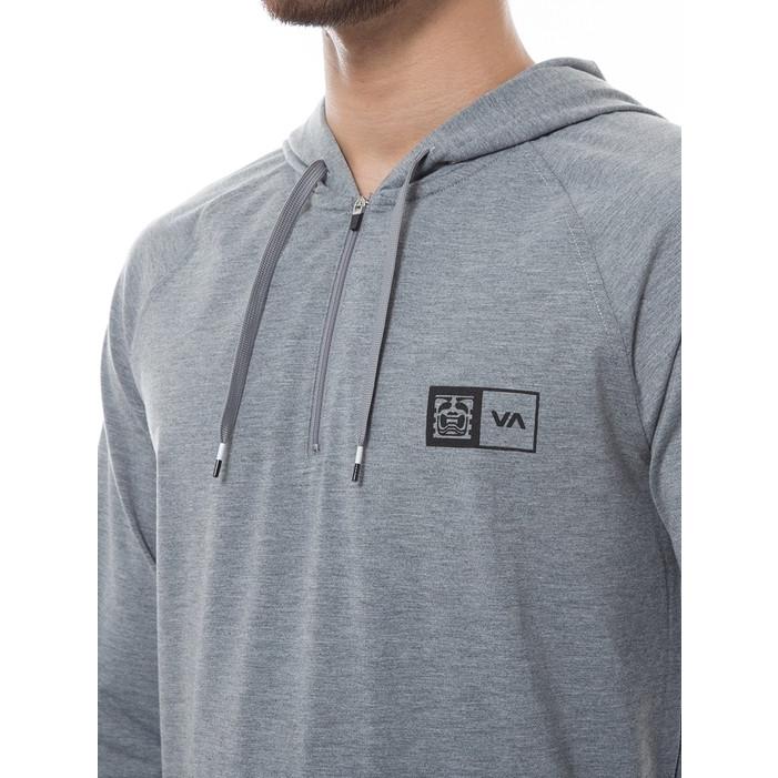 RVCA（ルーカ） ハーフジップ パーカー アッシュヘザーグレー スポーツ 