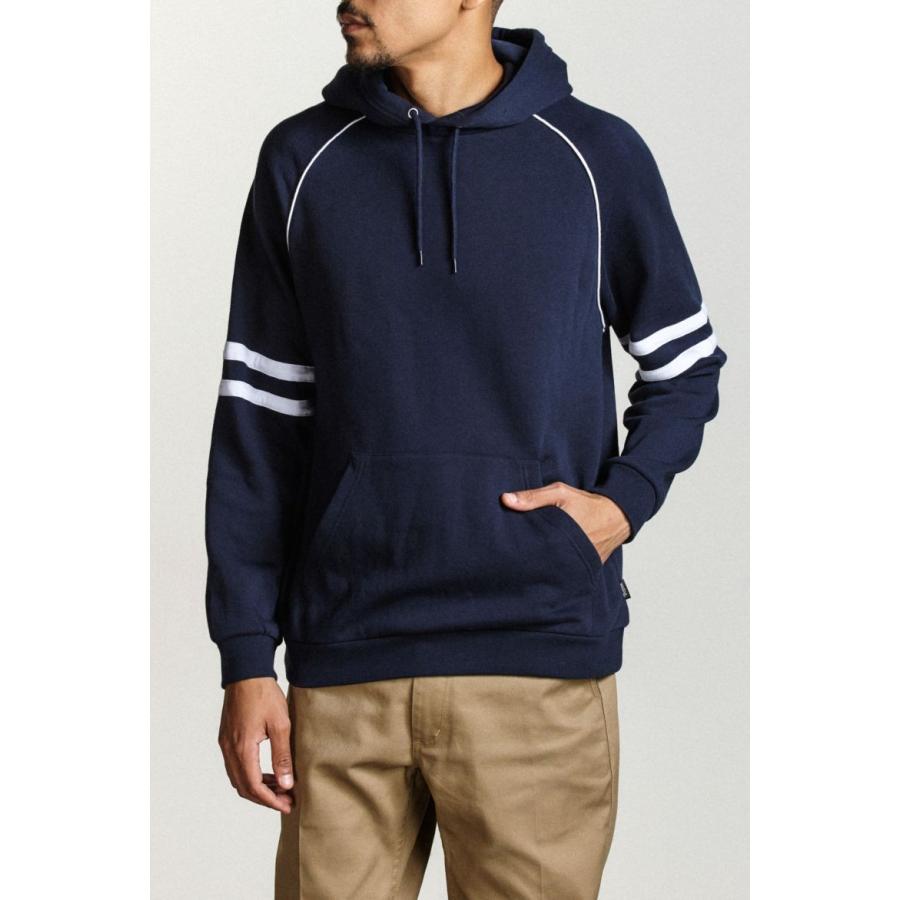 ブリクストン フード フリース ネイビー プルオーバー スウェット パーカー BRIXTON WICKER HOOD FLEECE NAVY 送料無料｜americanrushstore｜03