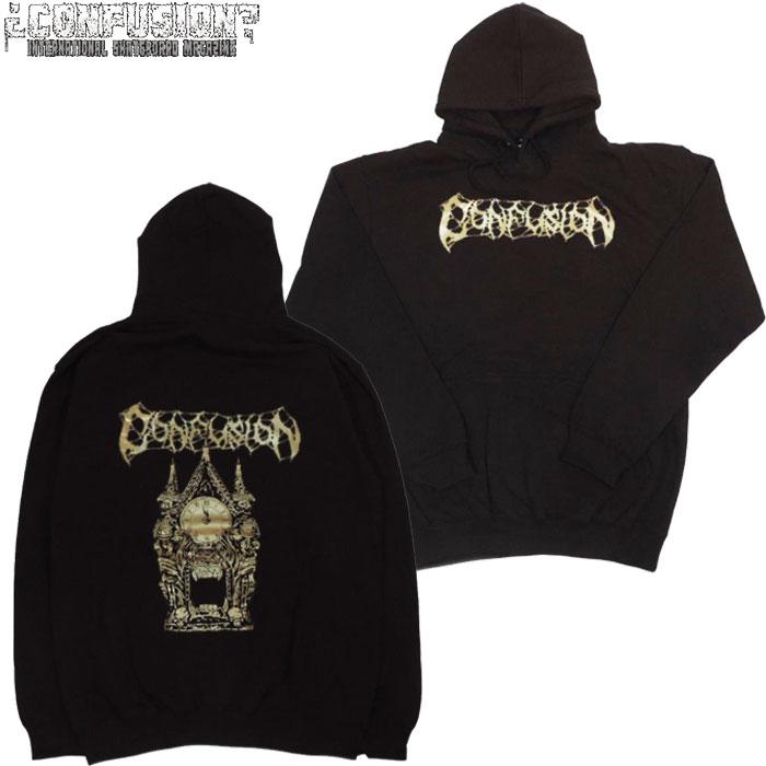 コンフュージョン マガジン メンズ レディース パーカー ブラック 黒