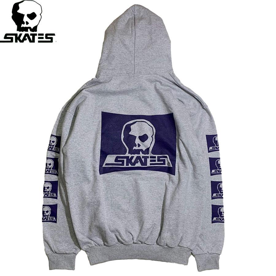 SKULL SKATES Hoodie スカルスケーツ パーカー 00s XXL SKULL SKATES（スカルスケーツ） ロゴ パーカー グレー/ネイビー