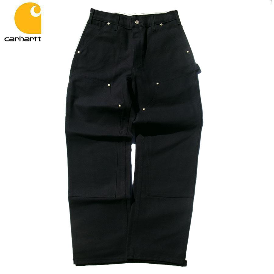 カーハート メンズ ダブルニー ダック ペインター パンツ ブラック CARHARTT DOUBLE FRONT WORK DUNGAREE BLACK B01 送料無料｜americanrushstore