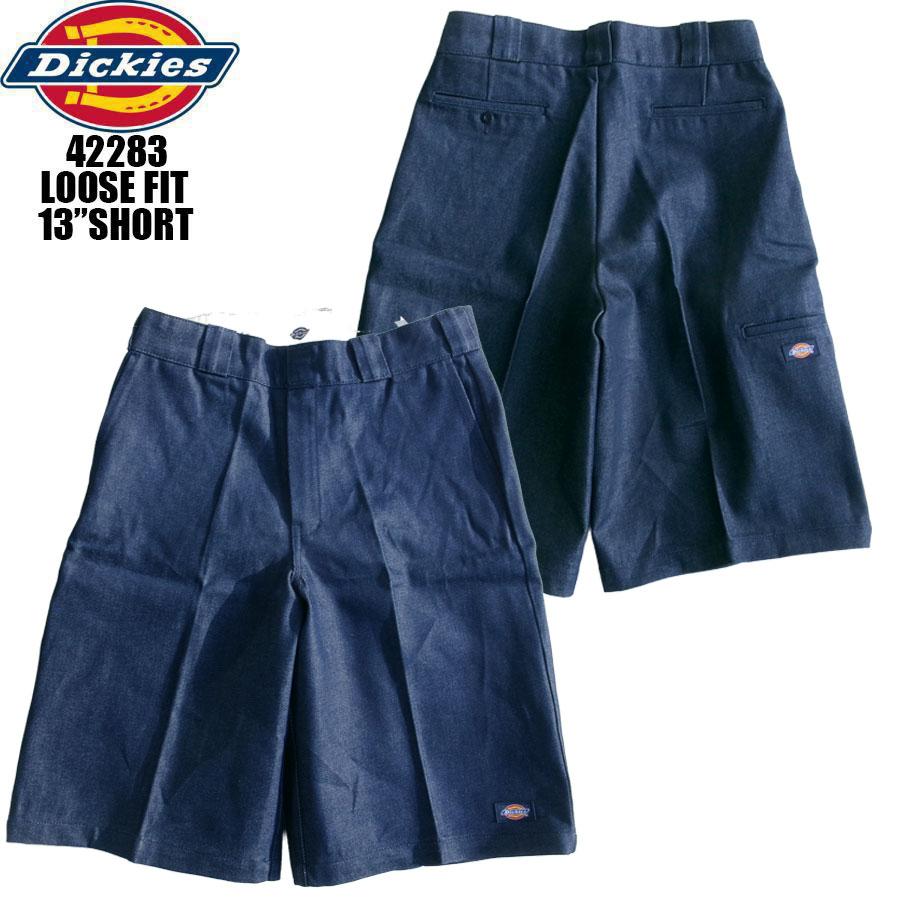 alo ショートパンツ S ネイビー ポケット付き Dickies（ディッキーズ） DICKIES 42283 DENIM POCKET WORK SHORTS
