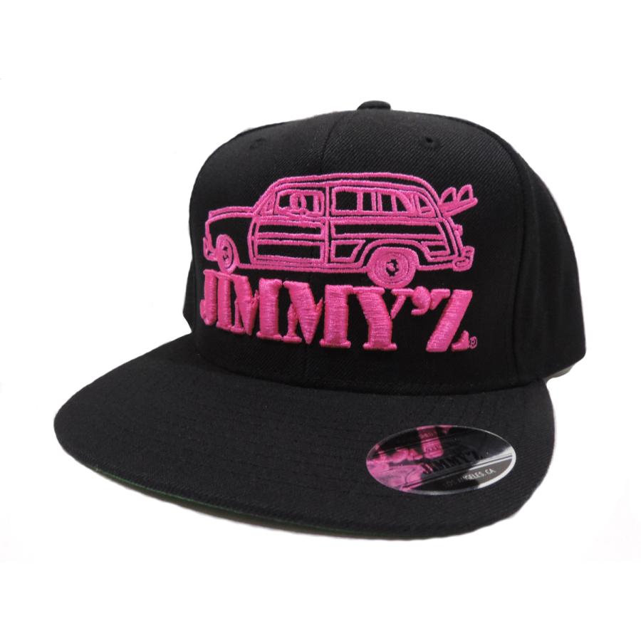 JIMMY'Z（ジミーズ） ブラック スナップバック キャップ ピンク