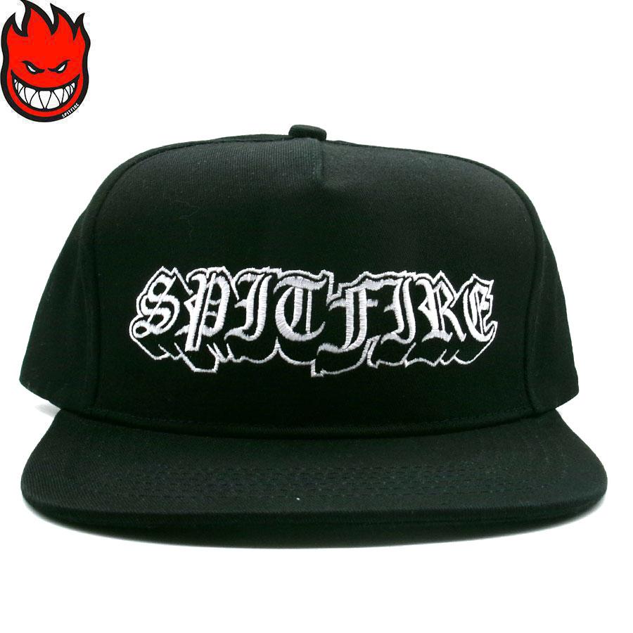 SPITFIRE WHEELS SPITFIRE OLD E DROP SNAPBACK CAP BLACK スピット