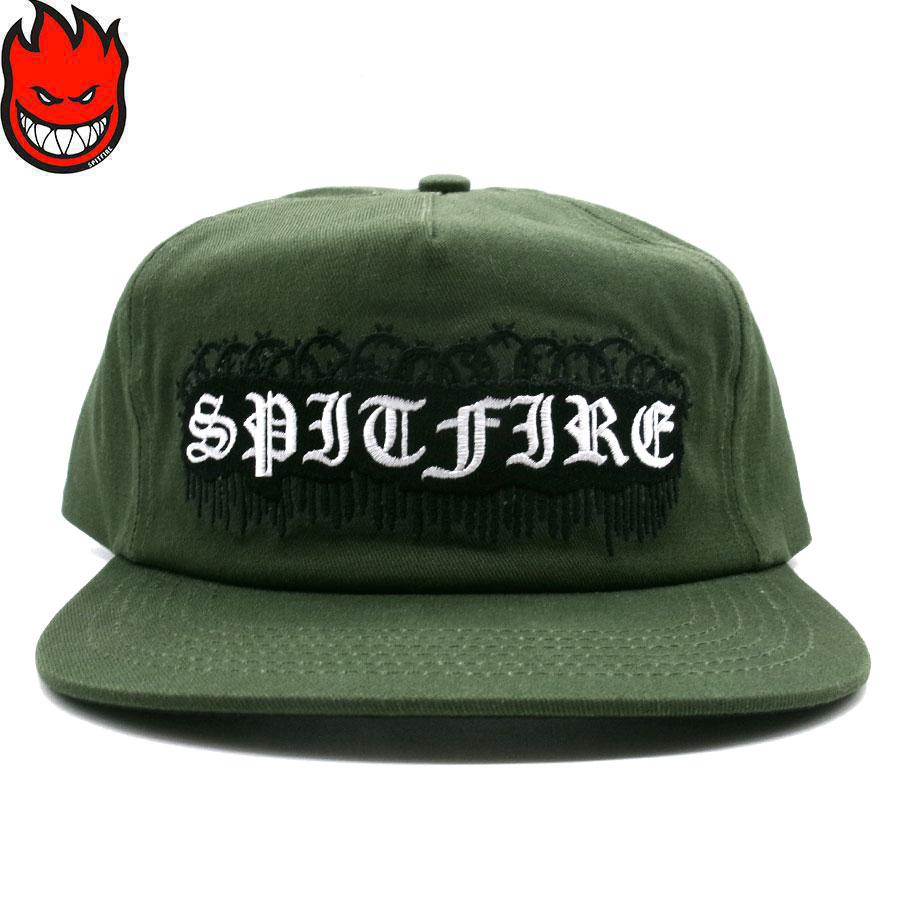 SPITFIRE WHEELS SPITFIRE OLD E BARBED SNAP BACK CAP OLIVE スピット