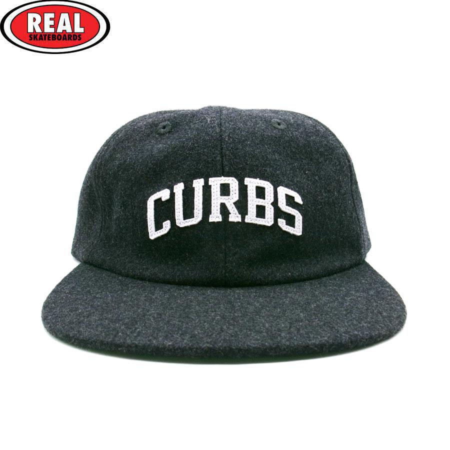 REAL SKATEBOARDS CURBS SNAPBACK HAT CHARCOAL リアル スケートボード