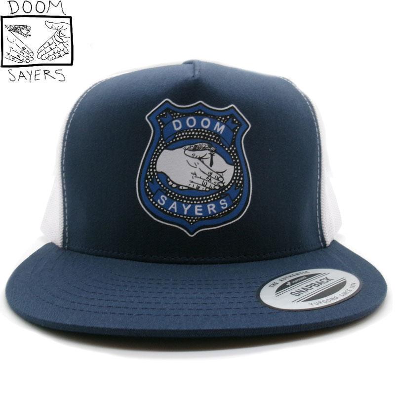DOOM SAYERS COP CORP TRUCKER MESH CAP NAVY/WHITE ドゥーム