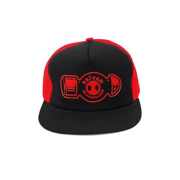 DRIVEN / ドリヴン HAMMER MESH CAP BLACK×RED メッシュキャップ