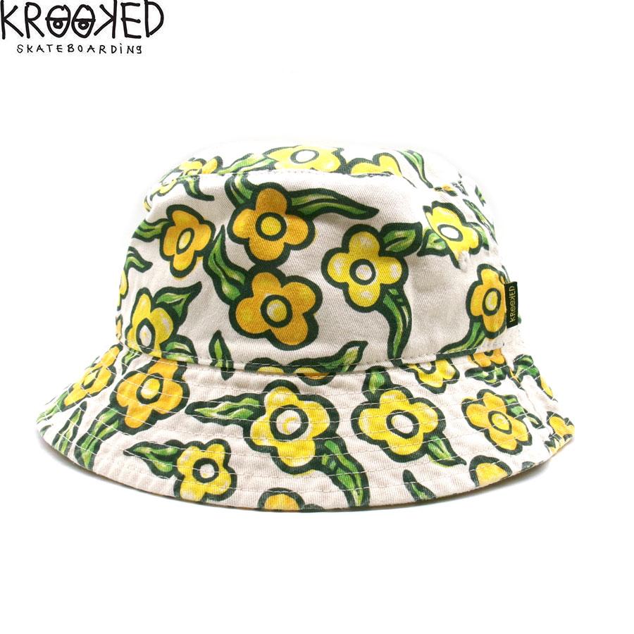 KROOKED BUCKET HAT FLOWER NATURAL クルキッド バケットハット ハット