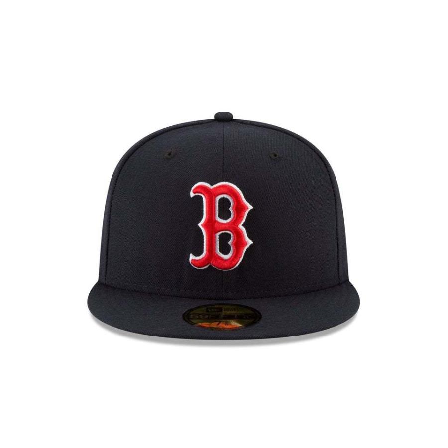 ニューエラ ボストン レッドソックス ベースボール キャップ ネイビー 帽子 MLB メンズ NEW ERA 59FIFTY BOSTON RED SOX BASEBALL CAP NAVY｜americanrushstore｜02