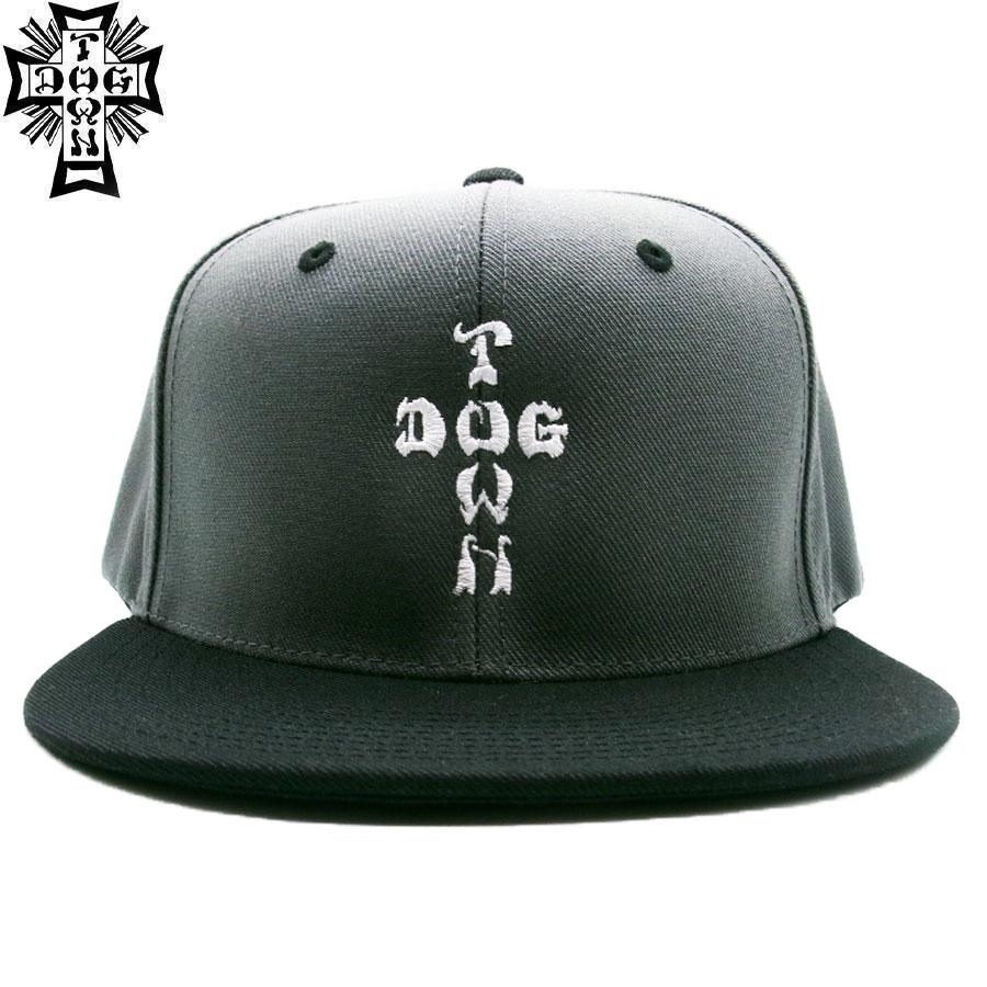 15インチ　キャップ　Chrer Town & Country 6枚 DOGTOWN（ドッグタウン） DOGTOWN CROSS LETTERS SNAPBACK CAP CHACOAL