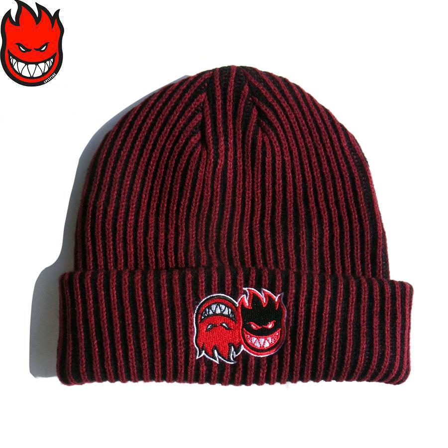 SPITFIRE WHEELS SPITFIRE CUFF BEANIE ETERNAL FILL DK RED/BLACK
