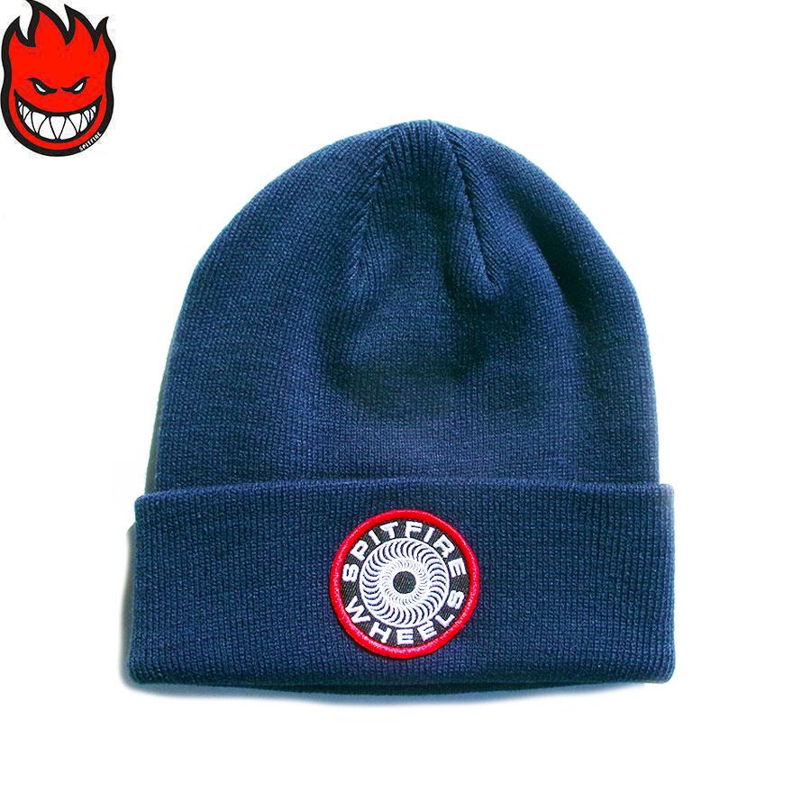 SPITFIRE WHEELS SPITFIRE CUFF BEANIE CLASSIC'87 SWIRL PATCH NAVY