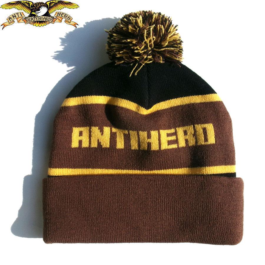 ANTIHERO（アンタイヒーロー） ANTIHERO POM BEANIE ICE COLD BLACK