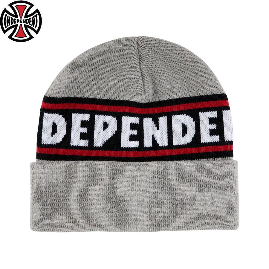 INDEPENDENT TRUCK COMPNY INDEPENDENT BAR LOGO BEANIE GRAY インディ