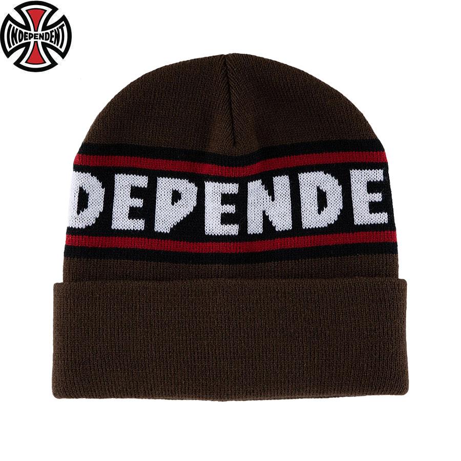 INDEPENDENT TRUCK COMPNY INDEPENDENT BAR LOGO BEANIE CHOCOLATE