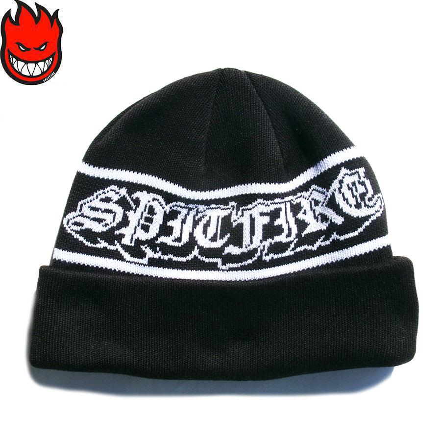 SPITFIRE WHEELS SPITFIRE CUFF BEANIE OLD E DROP BLACK/WHITE