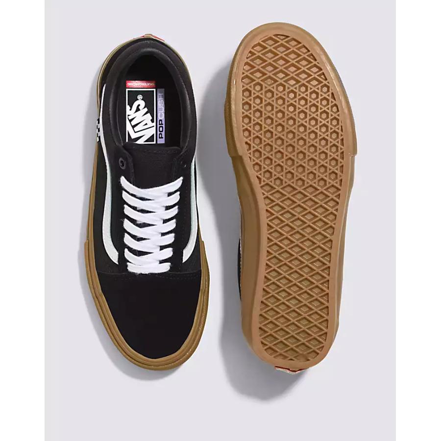 バンズ メンズ スニーカー スケート オールドスクール ブラック ガム 黒 スケートシューズ 靴 ガムソール VANS SKATE OLD SKOOL BLACK/GUM｜americanrushstore｜03