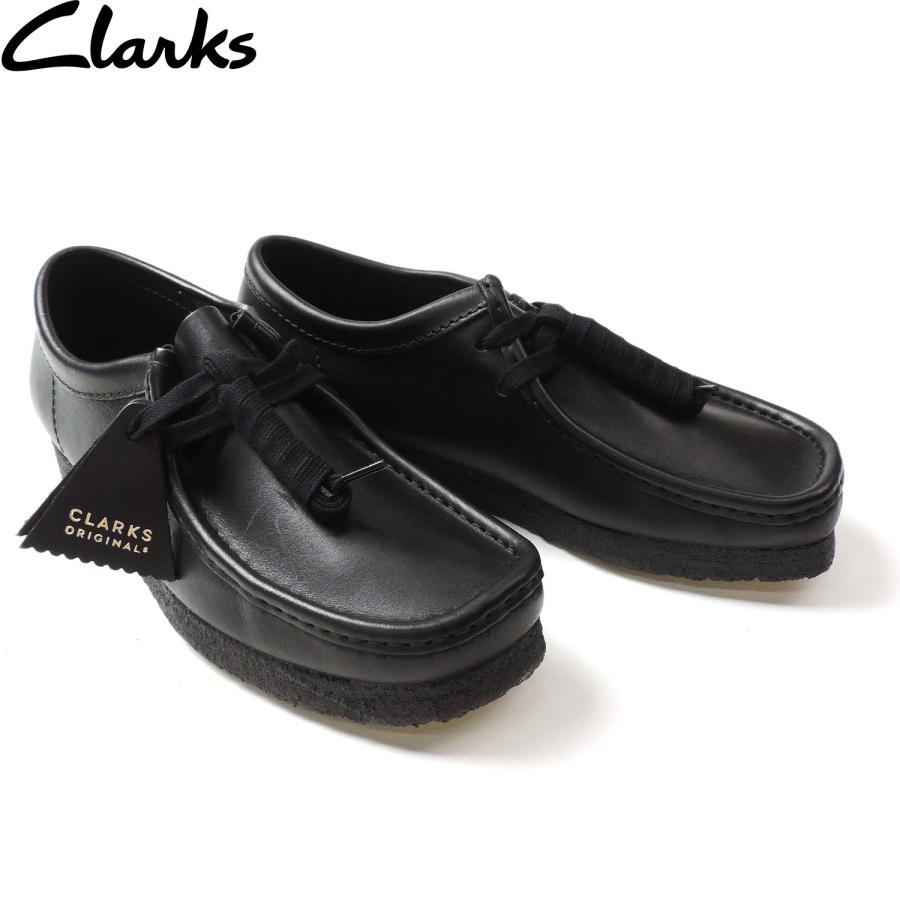 クラークス ワラビー レザー シューズ ブラック メンズ CLARKS 