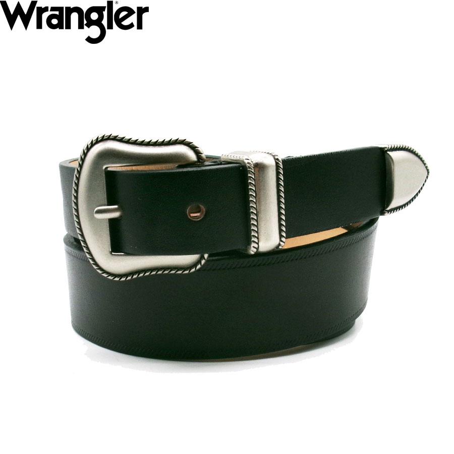 Wrangler（ラングラー） WRANGLER WA1001 WESTERN LEATHER BELT BLACK