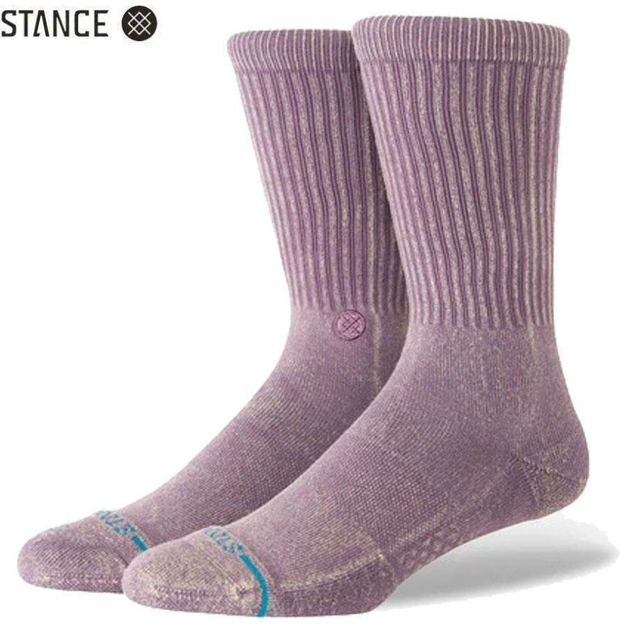 STANCE（スタンス） STANCE SOCKS ICON DYED CREW SOCKS PLUM