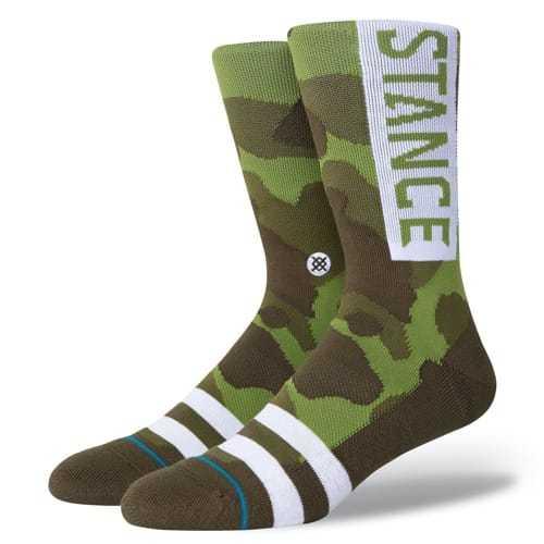 スタンス ソックス クルーソックス カモ 迷彩 靴下 メンズ レディース ユニセックス スケート サーフ STANCE SOCKS OG CAMO UNISEX｜americanrushstore