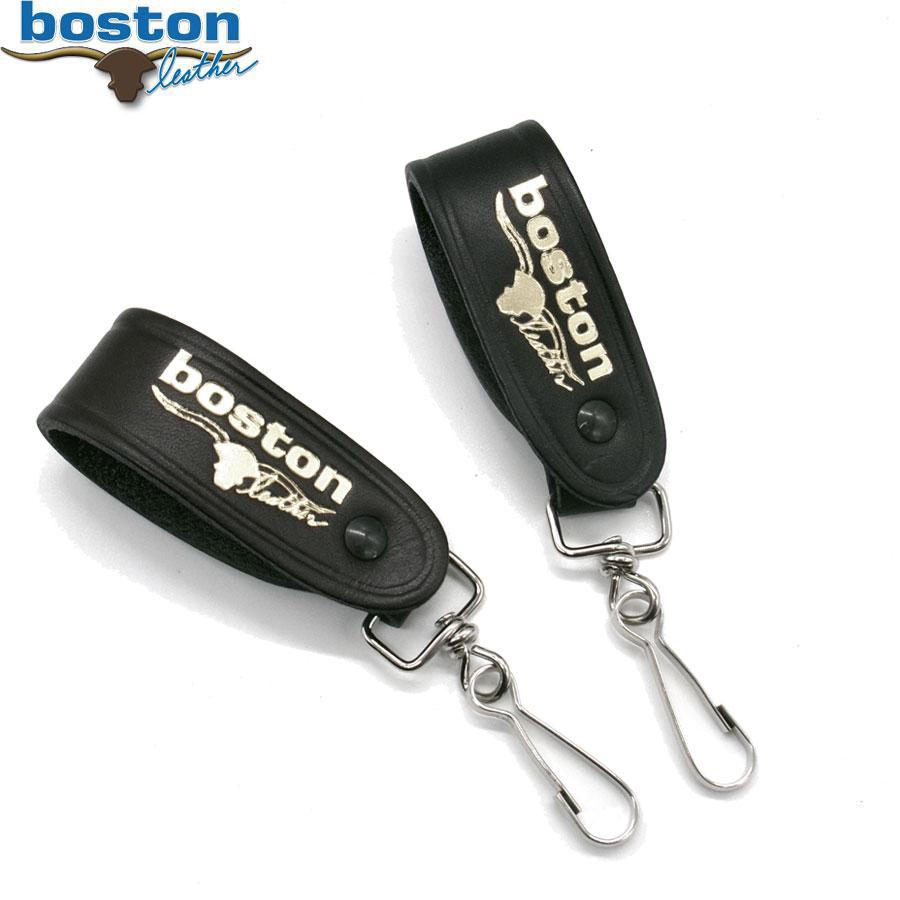 BOSTON B-5420 VALUE LEATHER KEY HOLDER BLACK BROWN MADE IN USA