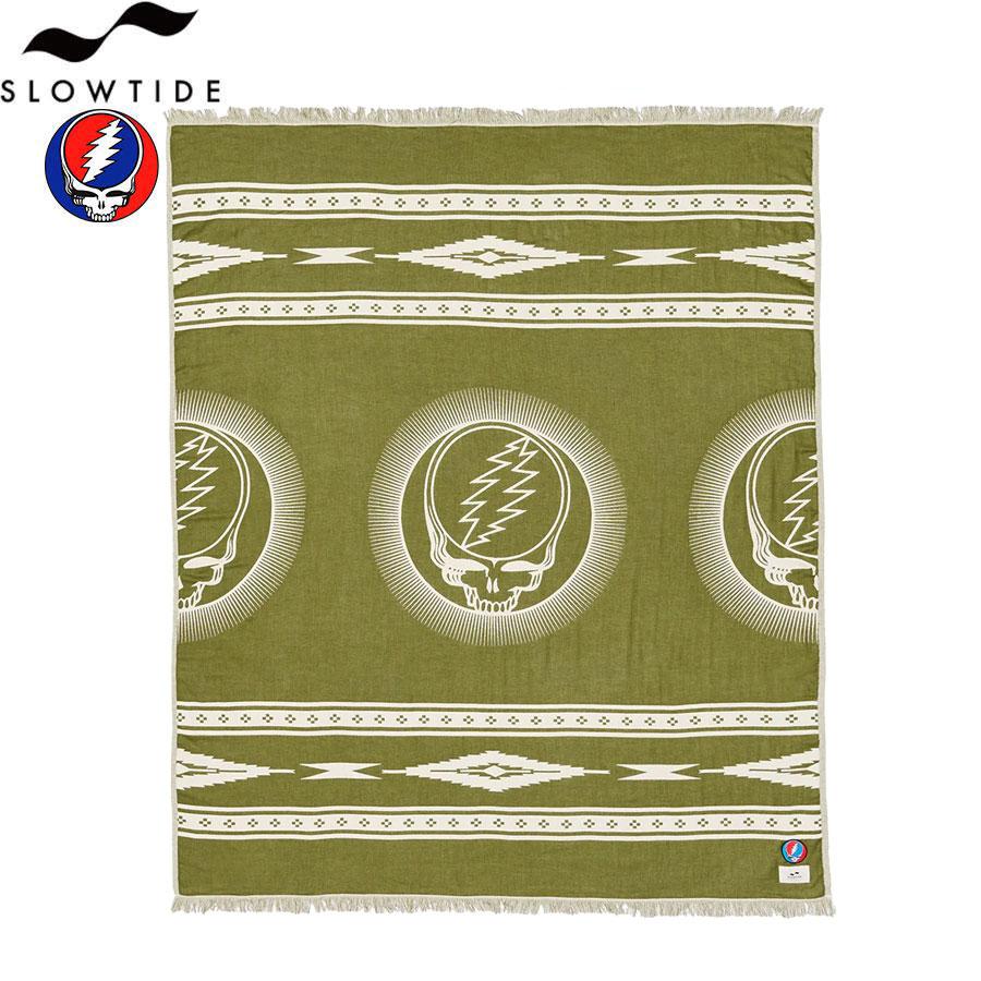 SLOWTIDE GREATFUL DEAD Fillmore Driftweave Beach Blanket GREEN