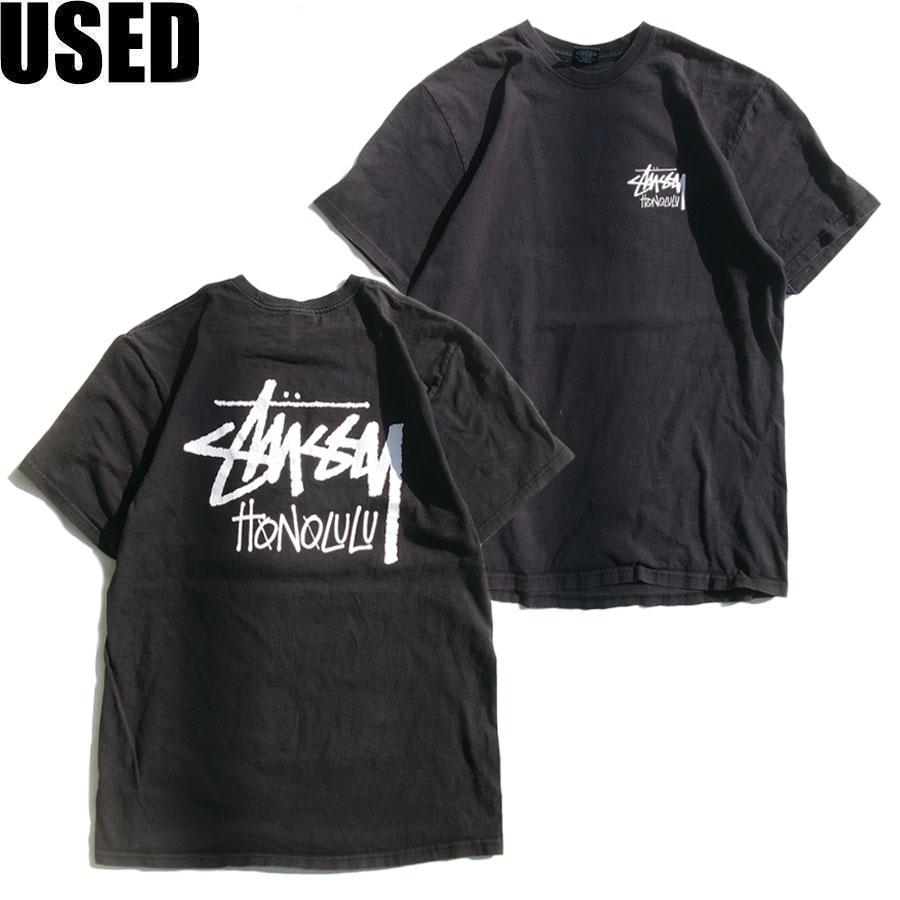 USED-381】STUSSY HONOLULU CHAPTER S/S T-SHIRTS BLACK ストゥーシー