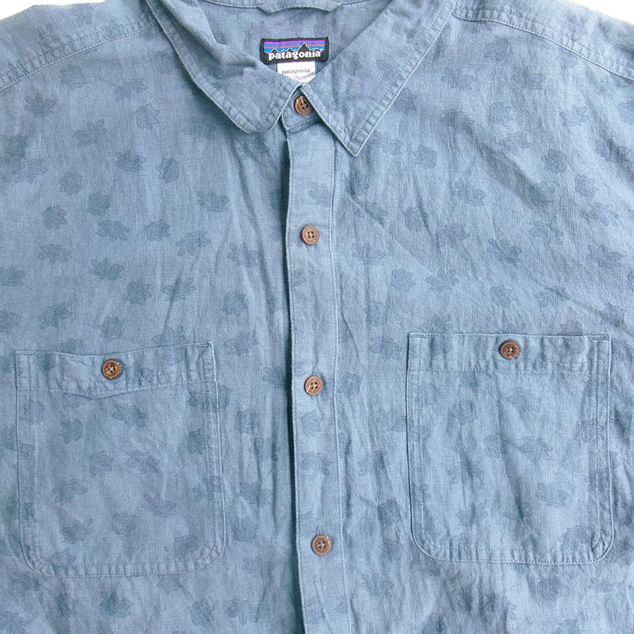 patagonia 【USED-191】PATAGONIA OUTDOOR S/S SHIRTS BLUE