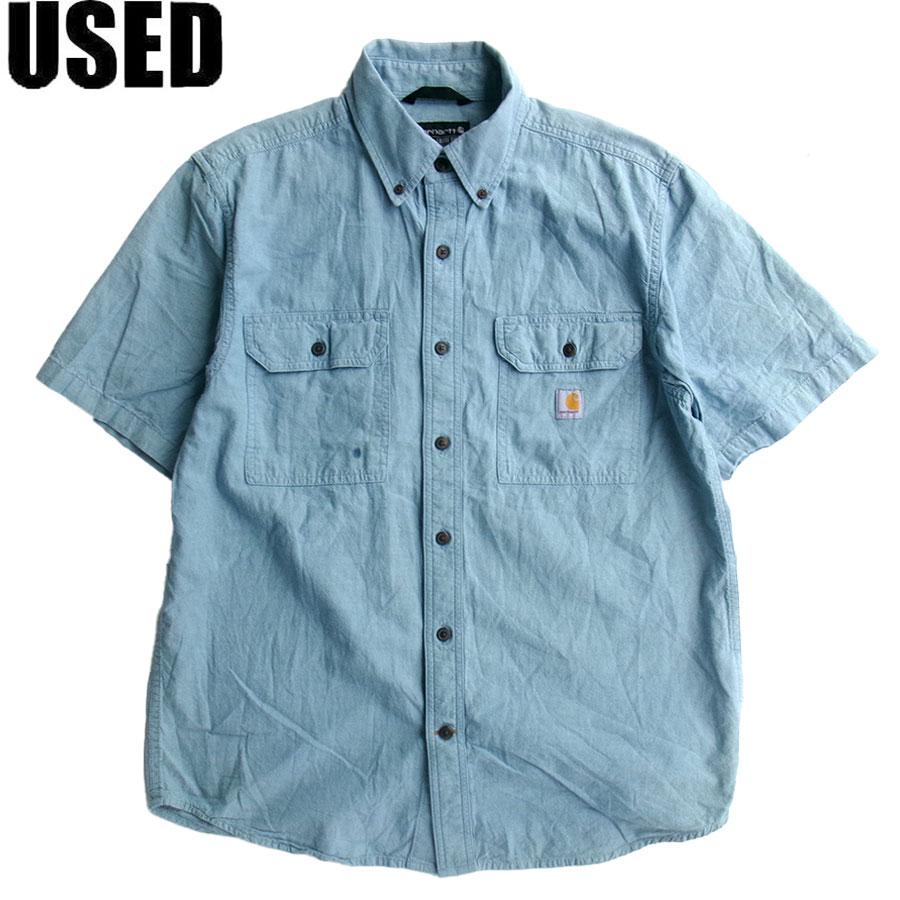 Carhartt（カーハート） 【USED-187】CARHARTT S/S WORK SHIRTS BLUE
