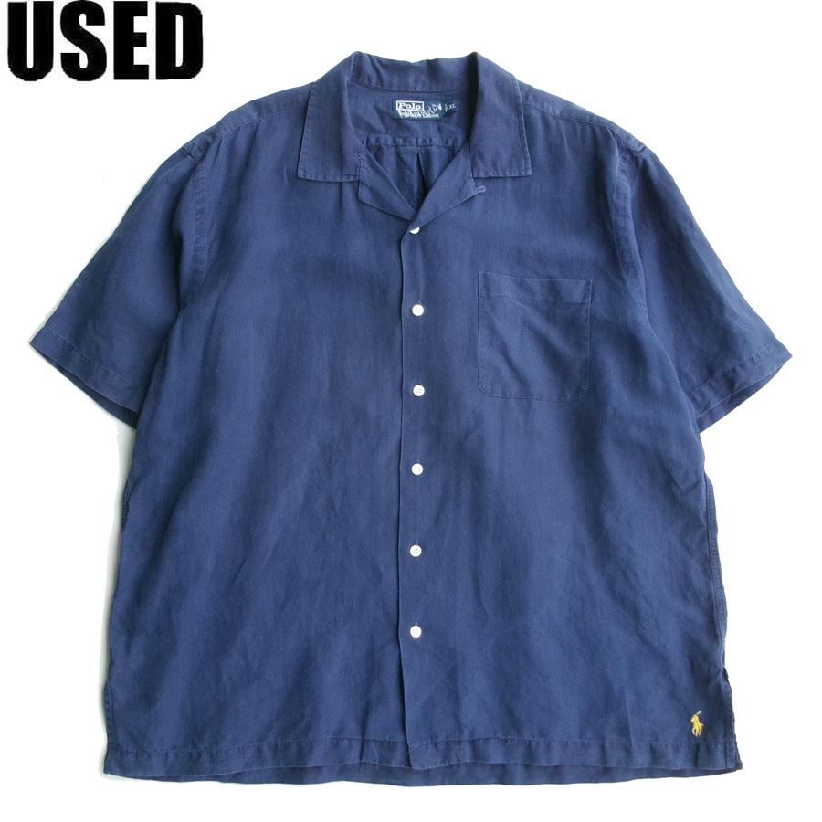 最終値下 新品未使用 ポロラルフローレン リネン オープンカラー ビッグ シャツ POLO RALPH LAUREN（ポロ・ラルフローレン） 【USED-390】POLO RALPH