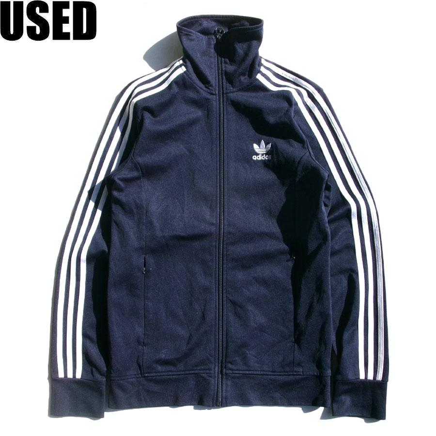USED-364】 adidas TRACK JACKET JERSEY NAVY アディダス トラック
