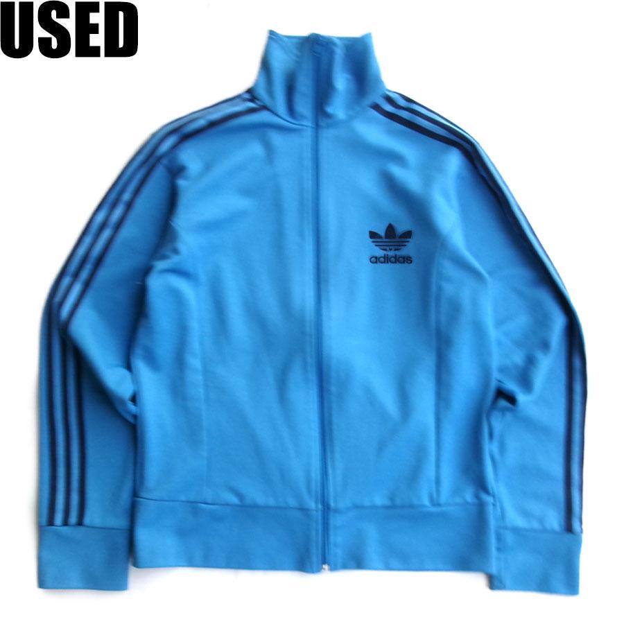USED-342】adidas TRACK JACKET JERSEY LGHIT BLUE アディダス