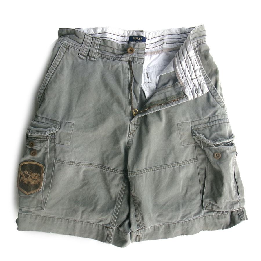 POLO RALPH LAUREN 【USED-174】POLO CARGO SHORT PANTS OLIVE