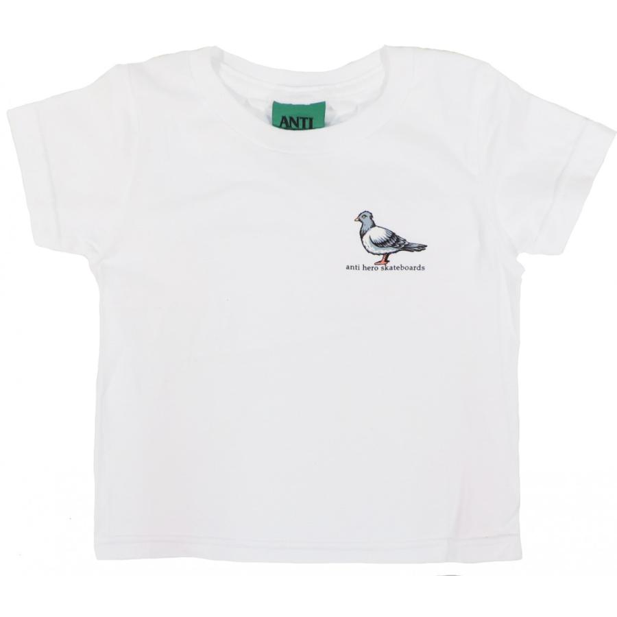 アンチヒーロー キッズ トドラー 半袖 Tシャツ ホワイト ANTIHERO LIL PIGEON TODDLER TEE WHITE｜americanrushstore