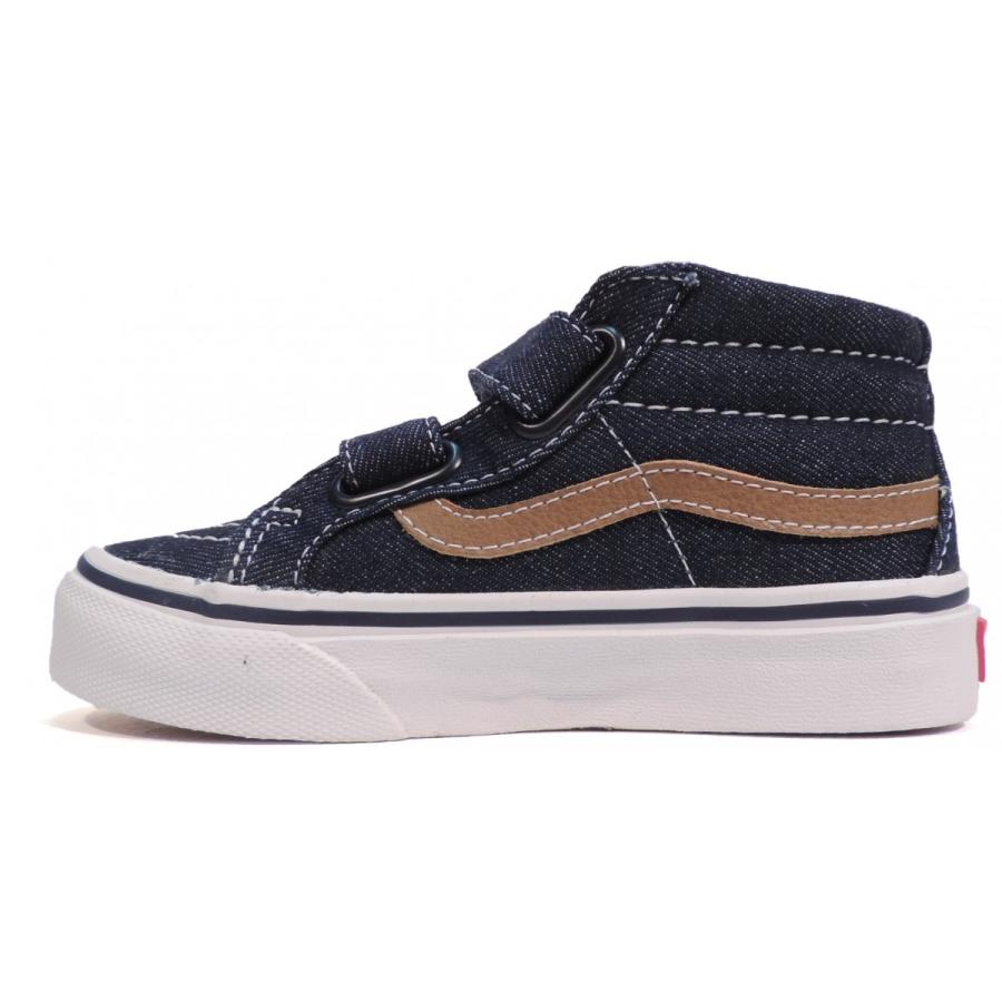 バンズ キッズ スケートミッド リイシュー ベルクロ デニム ドレスブルー チップマンク VANS KIDS SK-8MID REISSUE V (DENIM C&L) DRESS BLUES/CHIPMUNK｜americanrushstore｜04