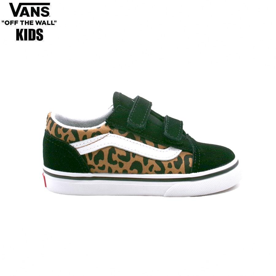 VANS（ヴァンズ） VANS TODDLER OLDSKOOL V LEOPARD BLACK/BROWN