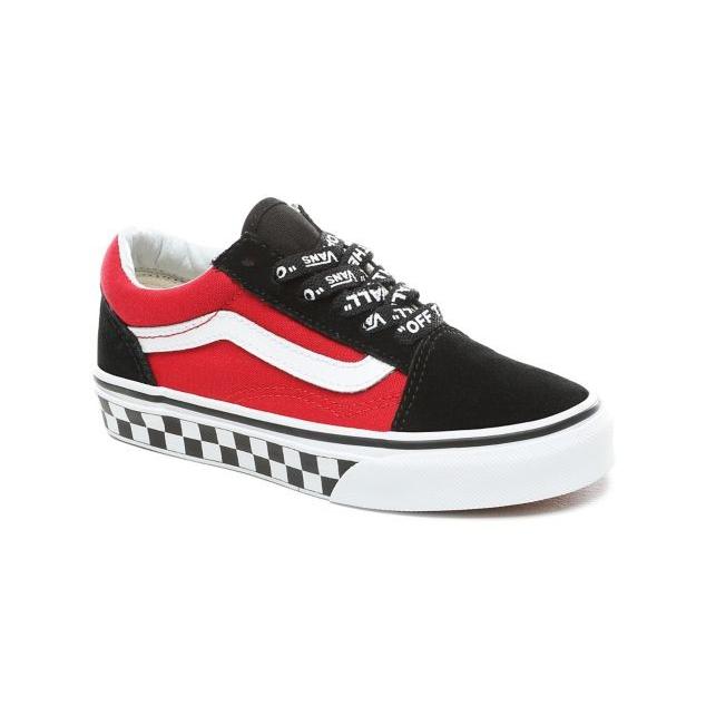 vans old skool logo pop red skate shoes