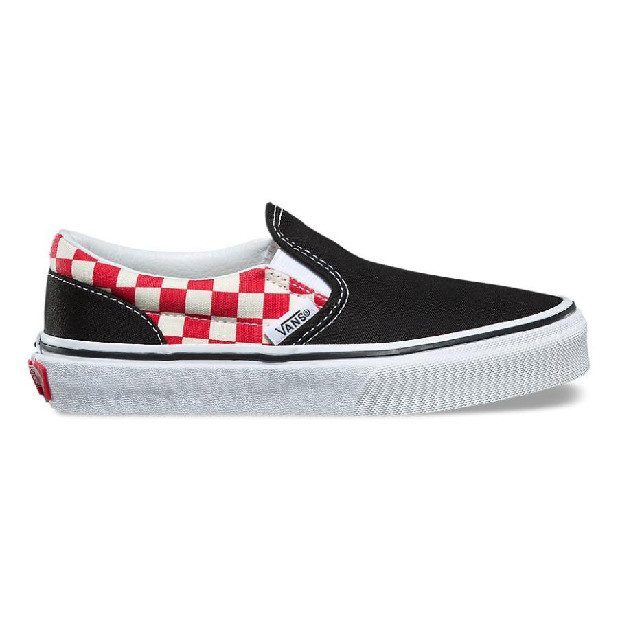 バンズ キッズ スリッポン チェッカーボード ブラック レッド Vans Kids Checkerboard Black Red 18 4 American Rush Store 通販 Yahoo ショッピング