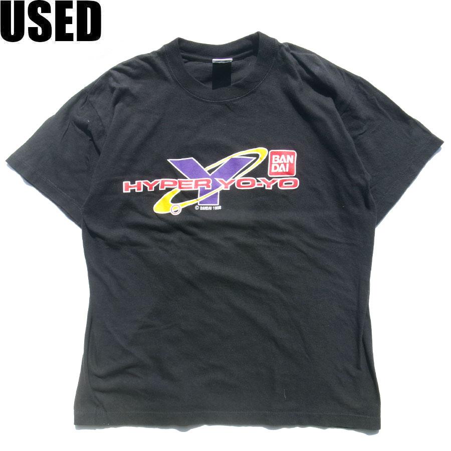 希少!非売品!ハイパーヨーヨー1998THPサマーツアーユニフォームTシャツ USED-252】90's BANDAI HYPER YO-YO S/S T-SHIRTS BLACK 90年代