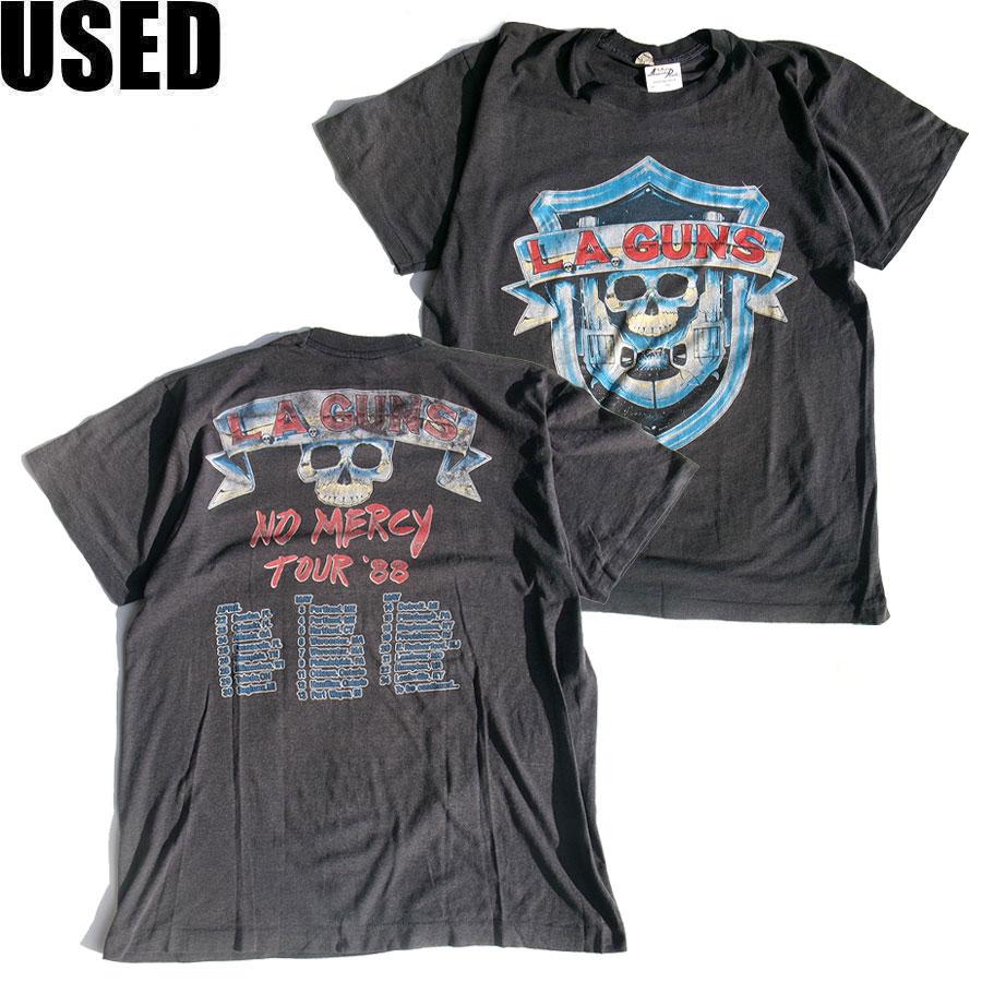 USED-229】80's 90's L.A.GUNS BAND T-SHIRTS made in USA BLACK