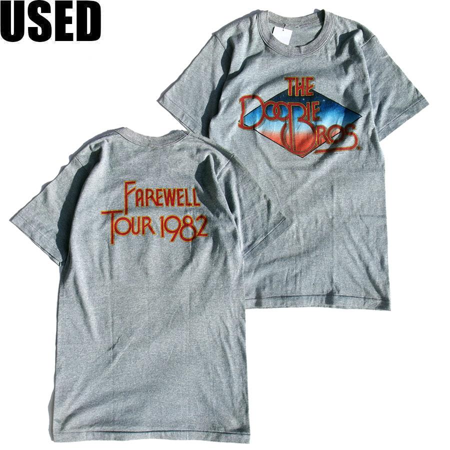 ドゥービーブラザーズ Tシャツ 2001ツアー 黒 USED-230】90's THE DOOBIE BROTHERS BAND T-SHIRTS HEATHER GRAY