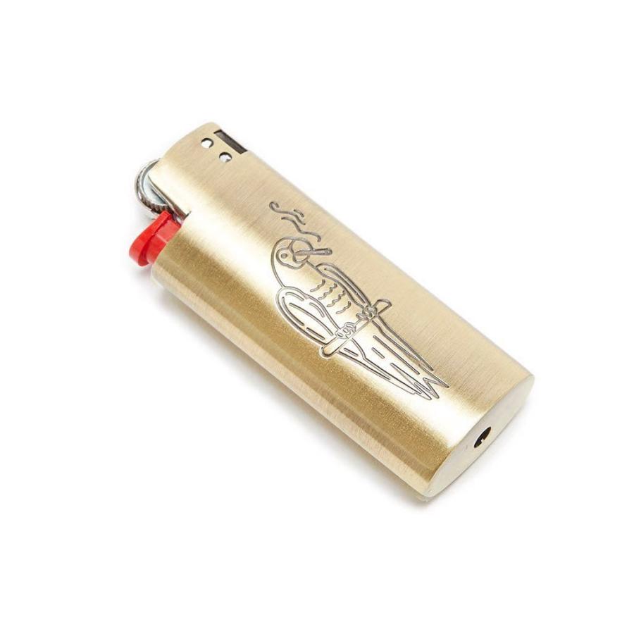 グッド・ワース  スモーキン パロット ライターケース GOOD WORTH SMOKING PARROT Lighter Case 真鍮 ゴールド 国内正規｜americanrushstore｜03