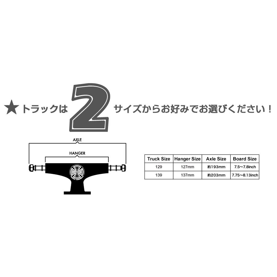 INDEPENDENT インディペンデント スケートボード 足回りセット(1台分)トラック＆ウィール＆ベアリング＆ビス セット インディ スケートボード スケボー｜americanstreetstyle｜02