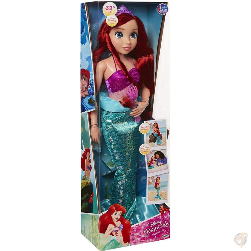 アリエル 巨大人形 約81cm ディズニープリンセス Disney Princess Ariel Doll 32インチ ヘアブラシ付き ディズニーリトルマーメイド｜americapro｜14