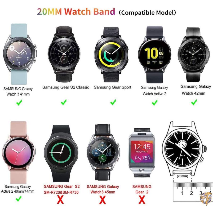 交換用時計バンド Galaxy Watch Active2 40mm/44mm バンド/Galaxy Watch Active 送料無料｜americapro｜02
