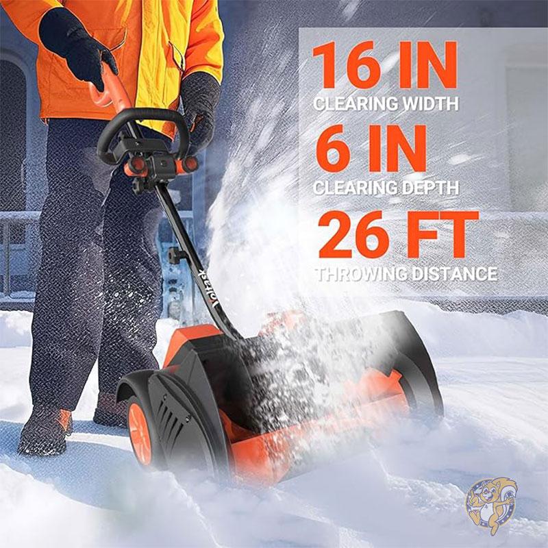 スノーショベル コードレス 車輪付き 雪かき 除雪機 SS40A VOLTASK パワフル 強力 LEDライト点灯 AY68WNRK6K