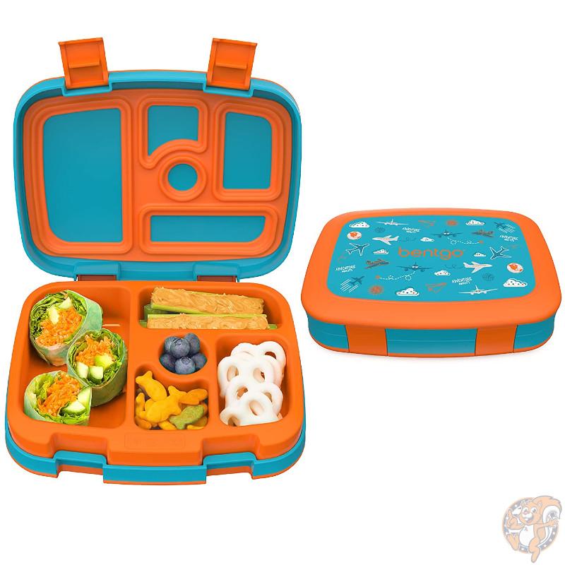 Bentgo ベントゴー キッズプリント 子供用 弁当箱 ランチボックス 5コンパートメント 飛行機 Planes 食洗機対応 BPAフリー